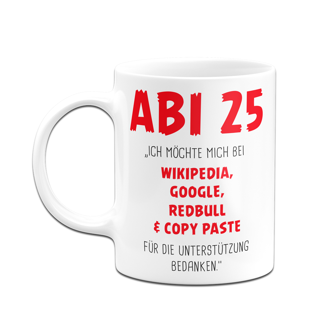 Tasse - Abi 2025 Ich möchte mich bedanken
