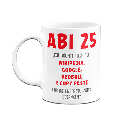 Tasse - Abi 2025 Ich möchte mich bedanken