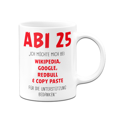 Tasse - Abi 2025 Ich möchte mich bedanken