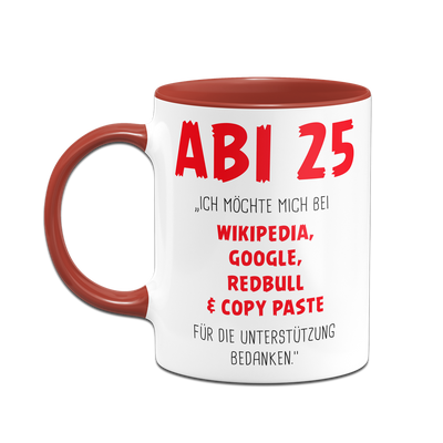 Tasse - Abi 2025 Ich möchte mich bedanken