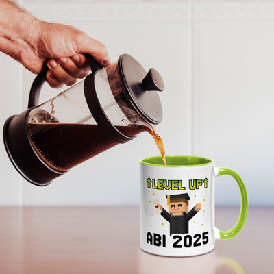 Tasse - Abi 2025 Level UP - Gamer Pixel Style