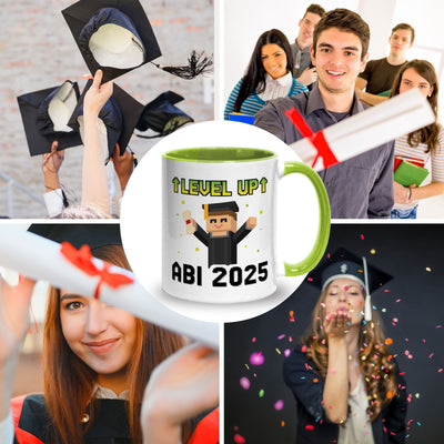 Tasse - Abi 2025 Level UP - Gamer Pixel Style
