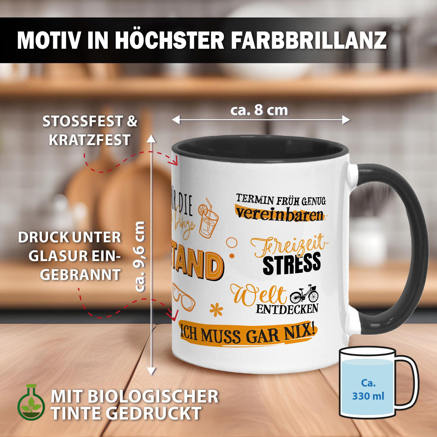 Tasse - Ruhestand - Rente - Rundherum