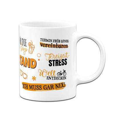 Tasse - Ruhestand - Rente - Rundherum