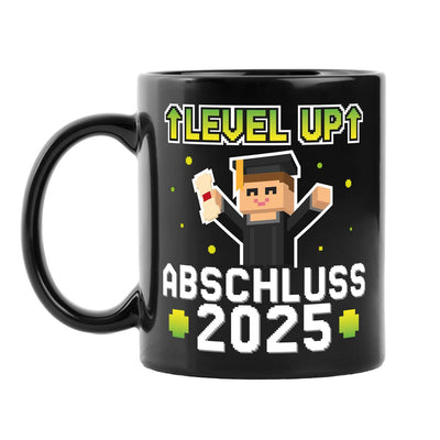 Tasse - Abschluss 2025 Level UP - Gamer Pixel Style - BL