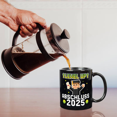Tasse - Abschluss 2025 Level UP - Gamer Pixel Style - BL