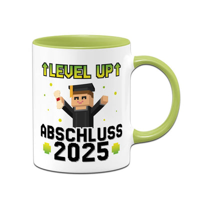 Tasse - Abschluss 2025 Level UP - Gamer Pixel Style