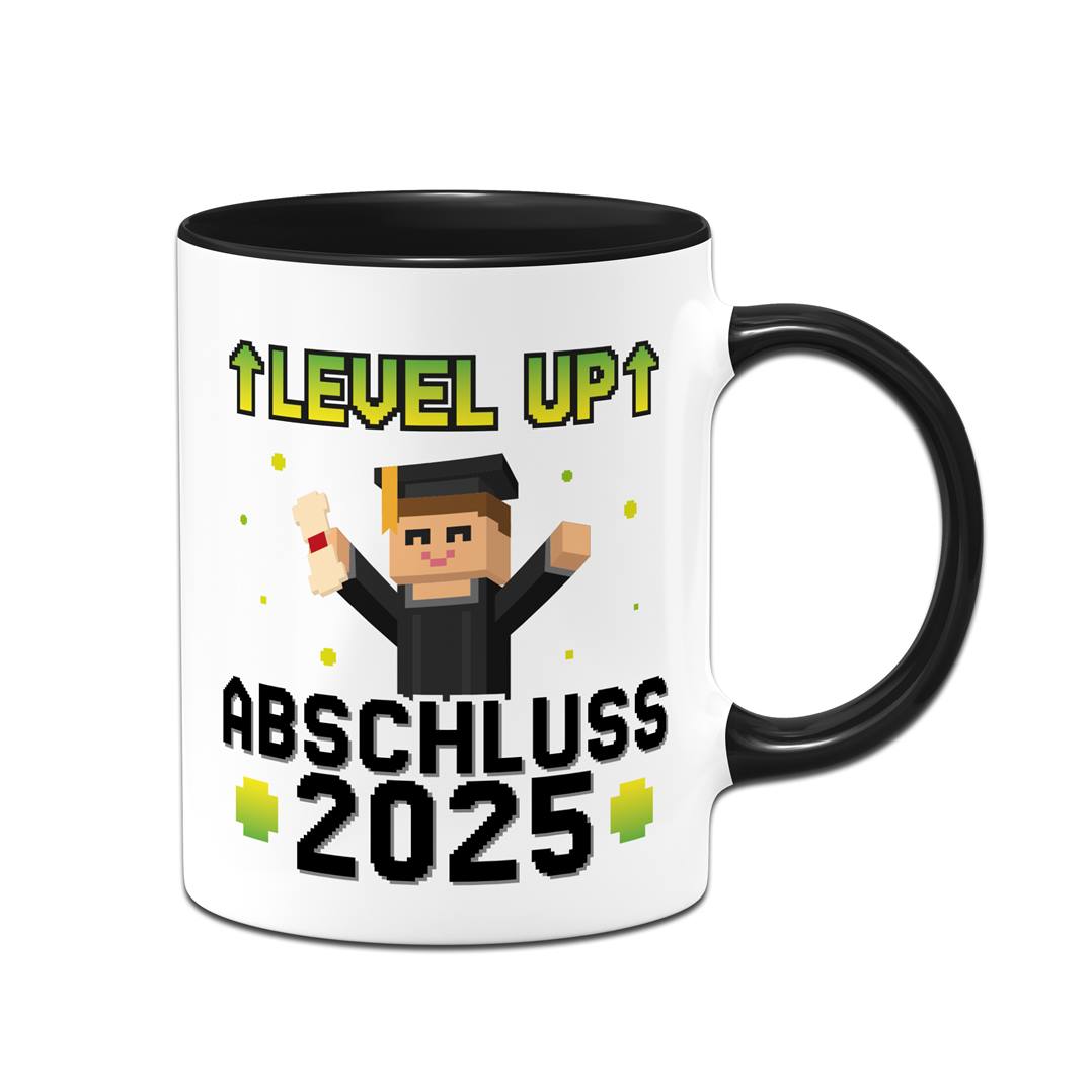 Tasse - Abschluss 2025 Level UP - Gamer Pixel Style