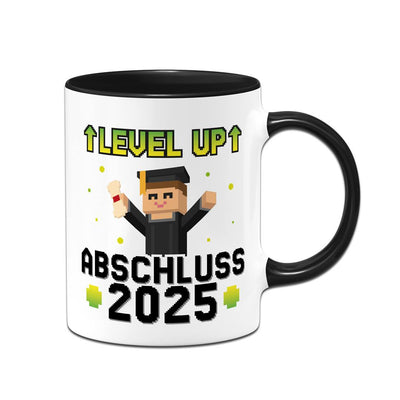 Tasse - Abschluss 2025 Level UP - Gamer Pixel Style