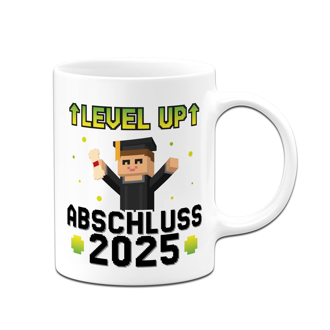 Tasse - Abschluss 2025 Level UP - Gamer Pixel Style