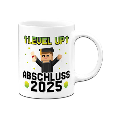 Tasse - Abschluss 2025 Level UP - Gamer Pixel Style