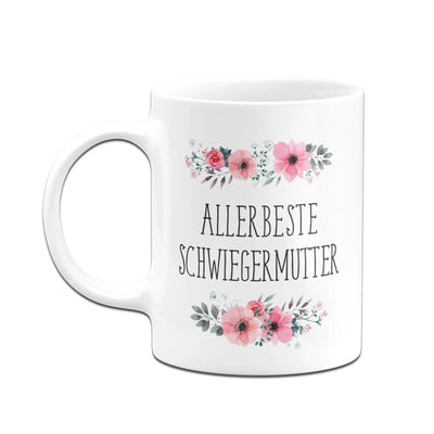 Bild: Tasse - Allerbeste Schwiegermutter - blumig Geschenkidee