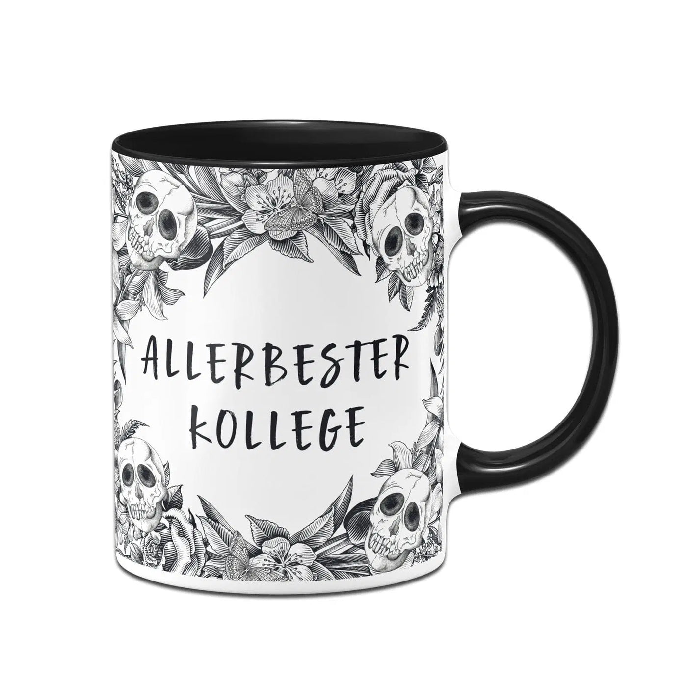 Bild: Tasse - Allerbester Kollege - Skull Statement Geschenkidee