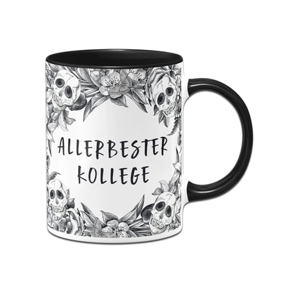 Bild: Tasse - Allerbester Kollege - Skull Statement Geschenkidee