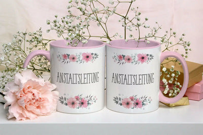 Bild: Tasse - Anstaltsleitung - blumig Geschenkidee