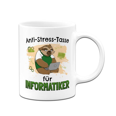 Tasse - Anti-Stress-Tasse für Informatiker - Ratzfatz das Faultier