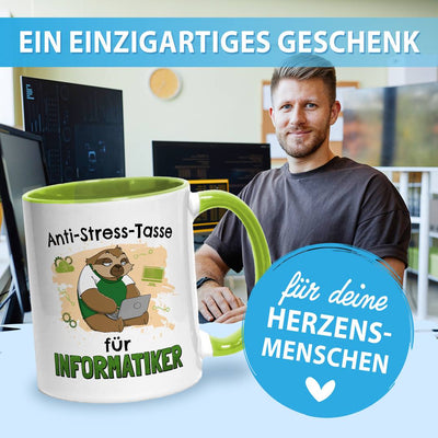 Tasse - Anti-Stress-Tasse für Informatiker - Ratzfatz das Faultier