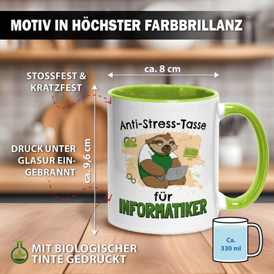 Tasse - Anti-Stress-Tasse für Informatiker - Ratzfatz das Faultier