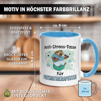 Tasse - Anti-Stress-Tasse für Physiotherapeuten - Ratzfatz das Faultier