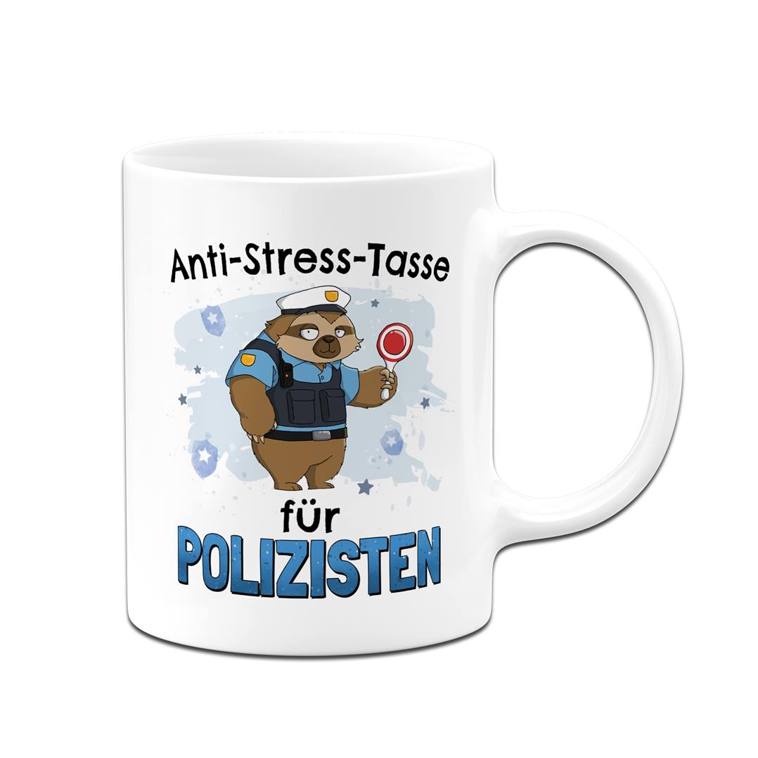 Tasse - Anti-Stress-Tasse für Polizisten - Ratzfatz das Faultier