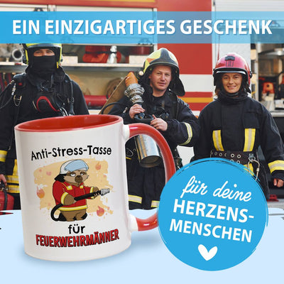 Tasse - Anti-Stress-Tasse für Feuerwehrmänner - Ratzfatz das Faultier