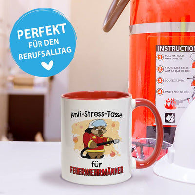 Tasse - Anti-Stress-Tasse für Feuerwehrmänner - Ratzfatz das Faultier