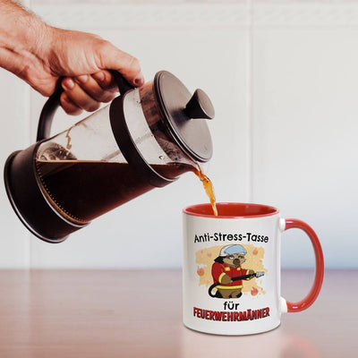 Tasse - Anti-Stress-Tasse für Feuerwehrmänner - Ratzfatz das Faultier