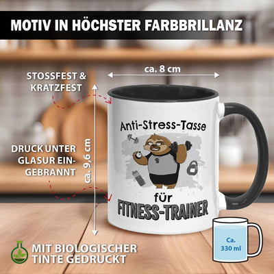 Tasse - Anti-Stress-Tasse für Fitness-Trainer - Ratzfatz das Faultier