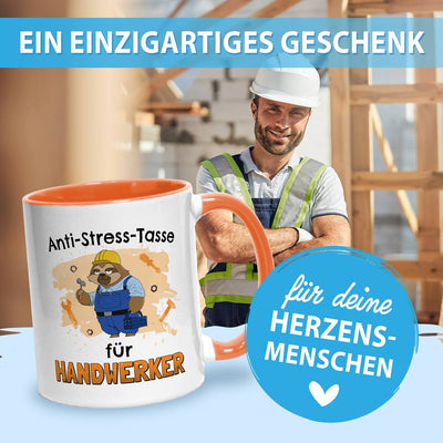 Tasse - Anti-Stress-Tasse für Handwerker - Ratzfatz das Faultier