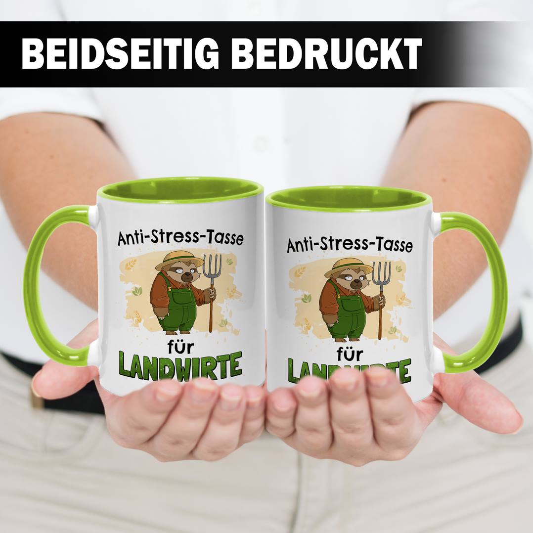 Tasse - Anti-Stress-Tasse für Landwirte - Ratzfatz das Faultier