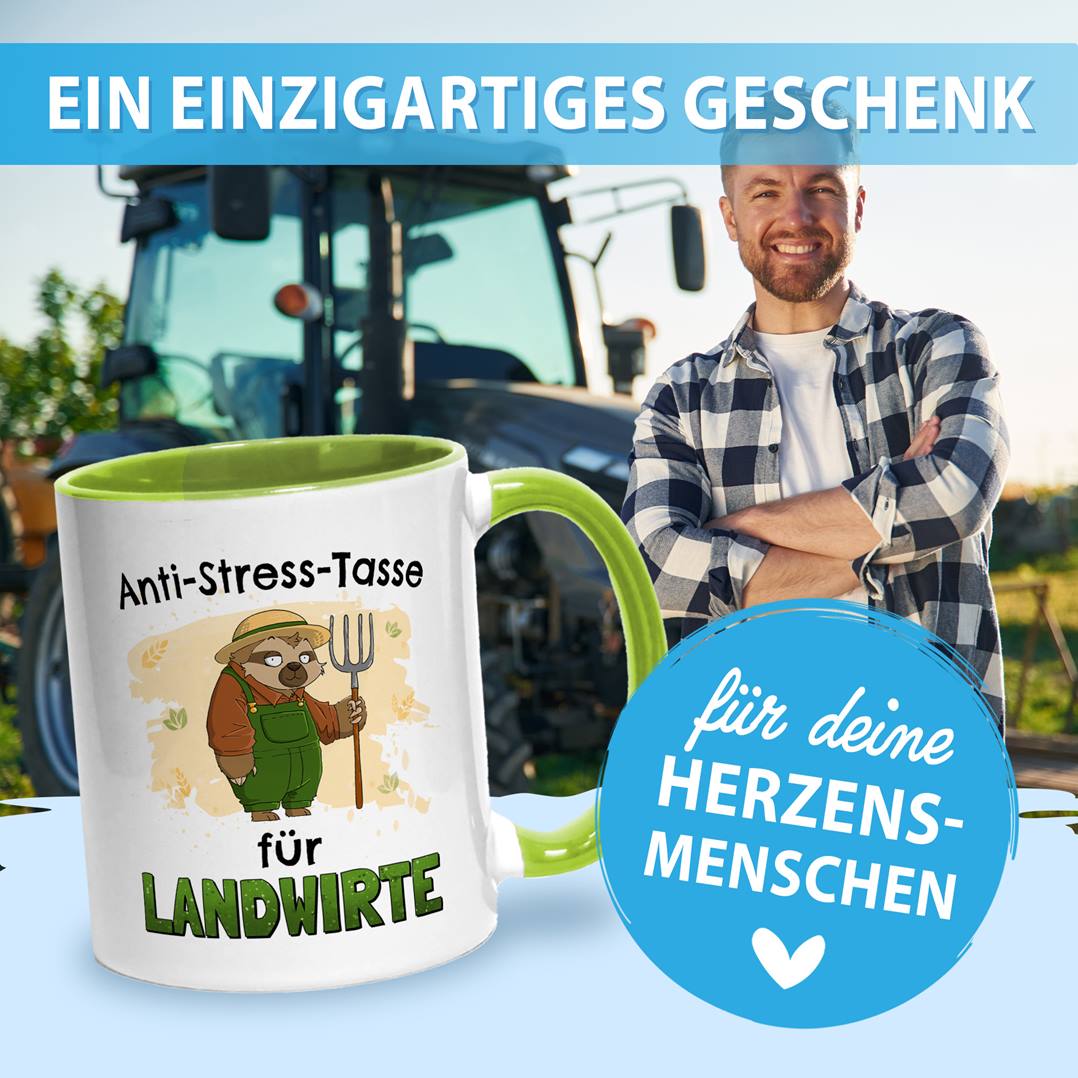 Tasse - Anti-Stress-Tasse für Landwirte - Ratzfatz das Faultier