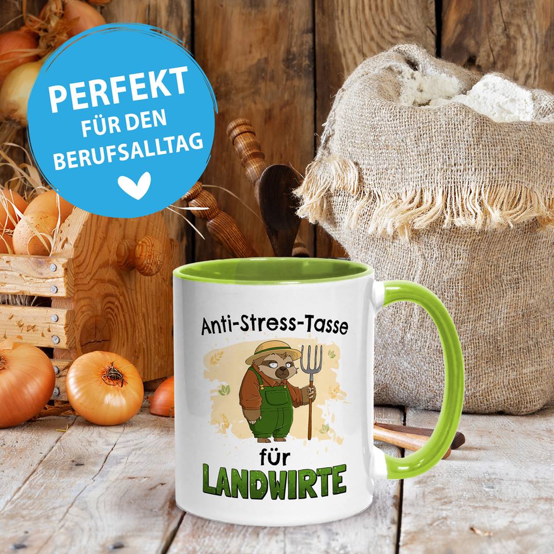 Tasse - Anti-Stress-Tasse für Landwirte - Ratzfatz das Faultier