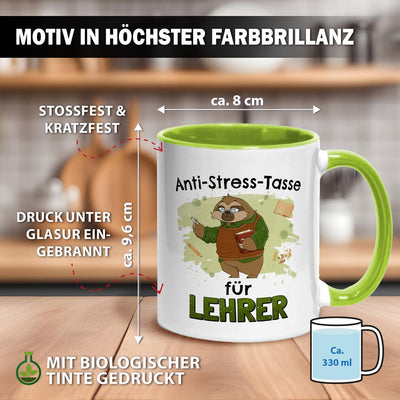Tasse - Anti-Stress-Tasse für Lehrer - Ratzfatz das Faultier