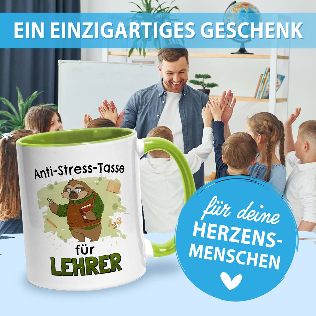 Tasse - Anti-Stress-Tasse für Lehrer - Ratzfatz das Faultier