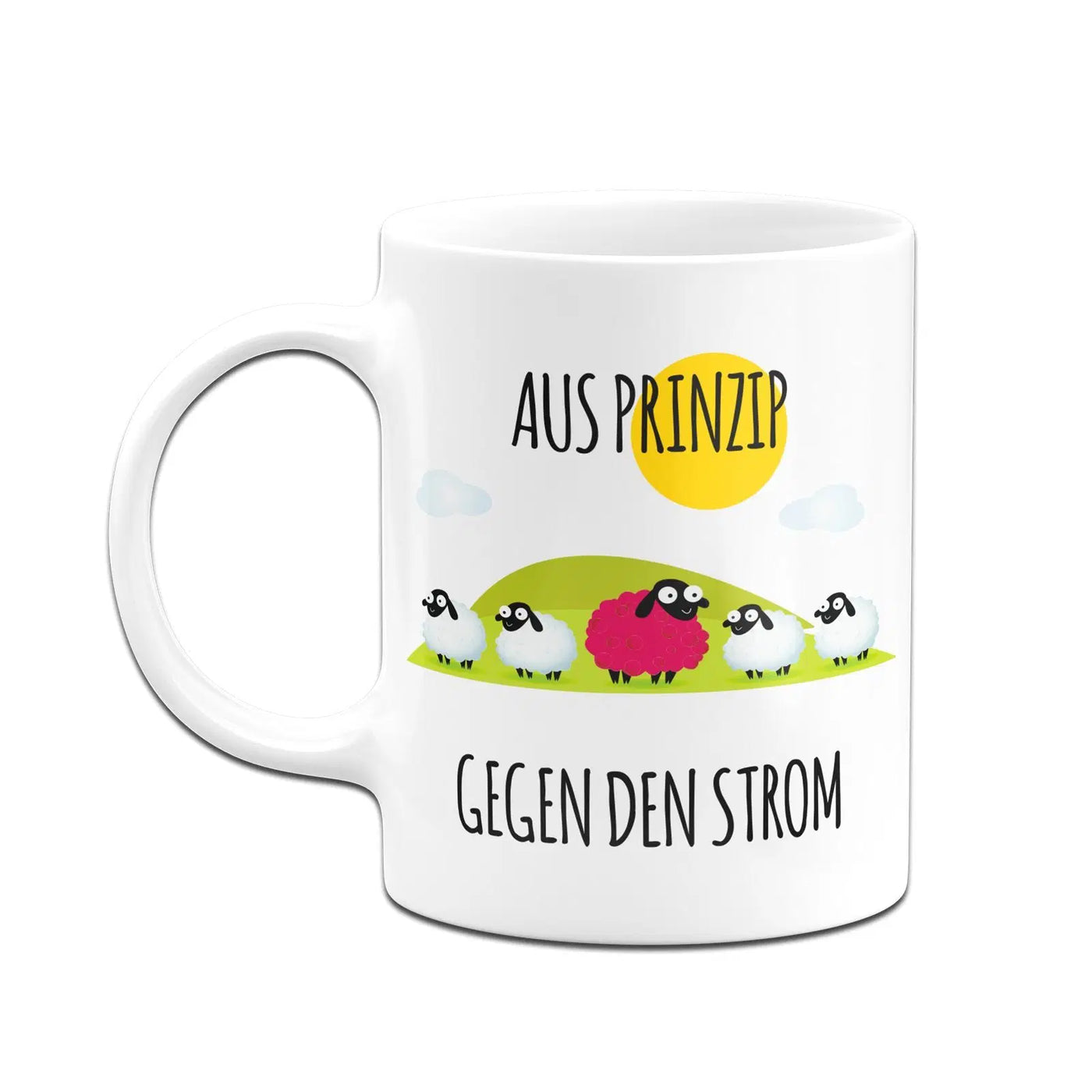 Bild: Tasse - Aus Prinzip gegen den Strom Geschenkidee