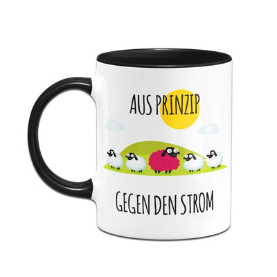 Bild: Tasse - Aus Prinzip gegen den Strom Geschenkidee
