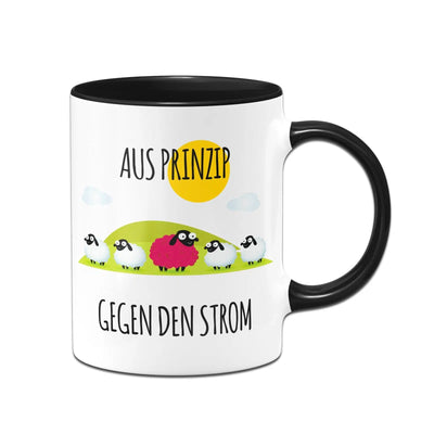 Bild: Tasse - Aus Prinzip gegen den Strom Geschenkidee
