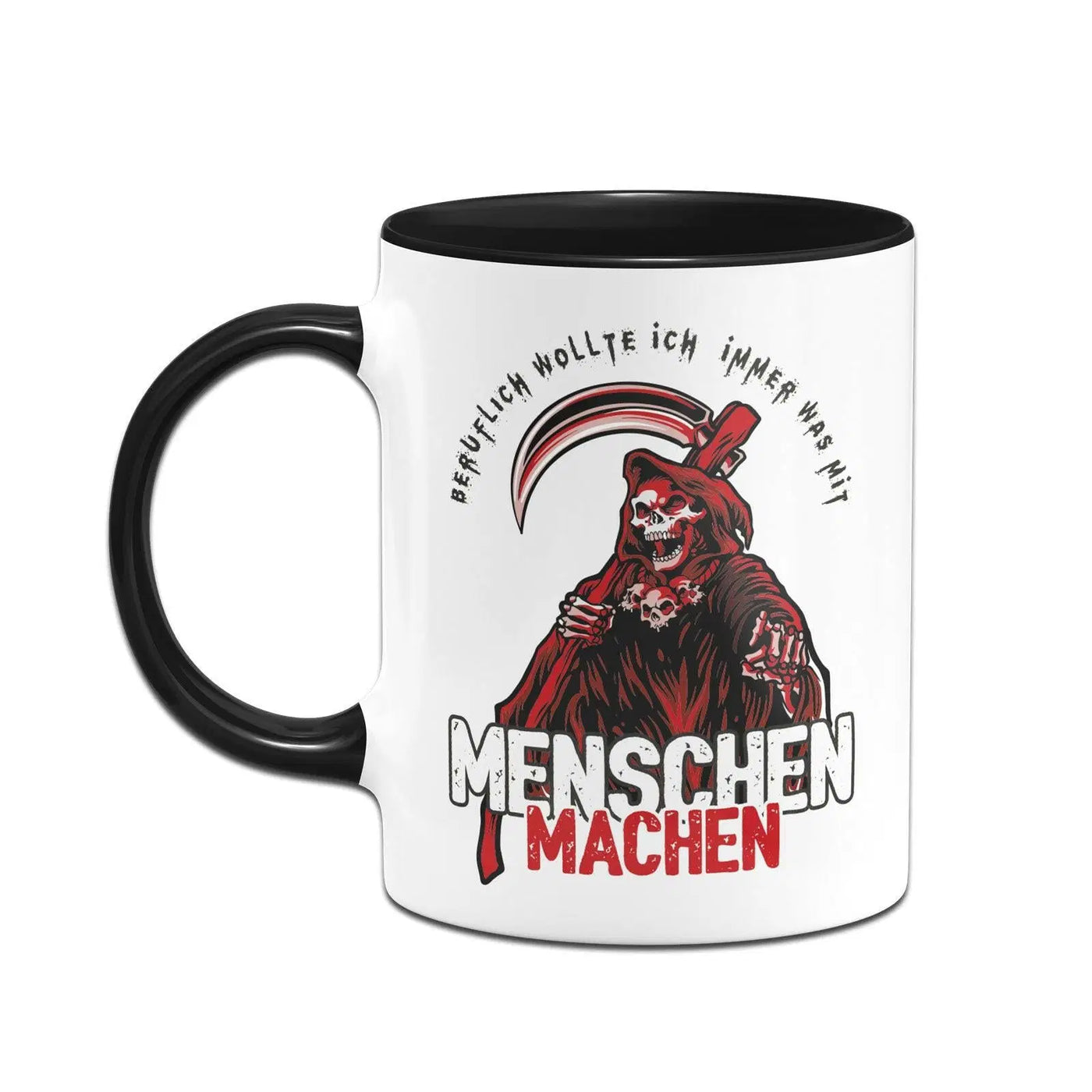 Bild: Tasse - Beruflich wollte ich immer was mit Menschen machen - Red Edition Geschenkidee