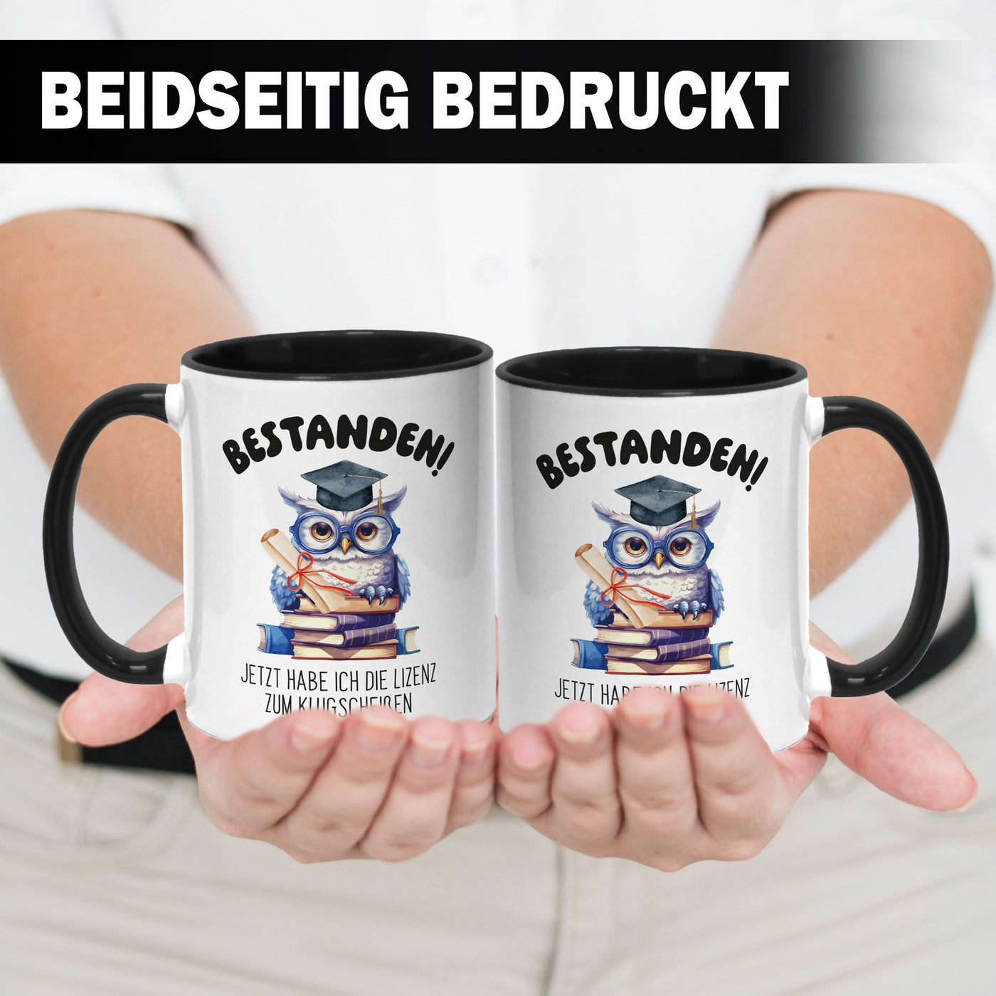 Tasse - Bestanden! Jetzt habe ich die Lizenz zum Klugscheißen