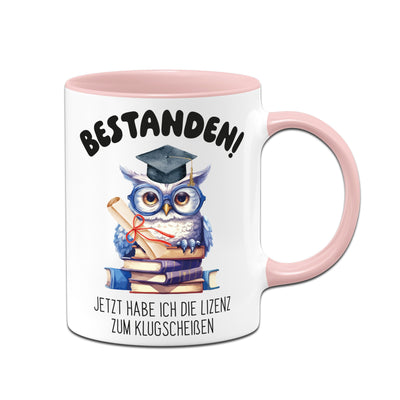 Tasse - Bestanden! Jetzt habe ich die Lizenz zum Klugscheißen