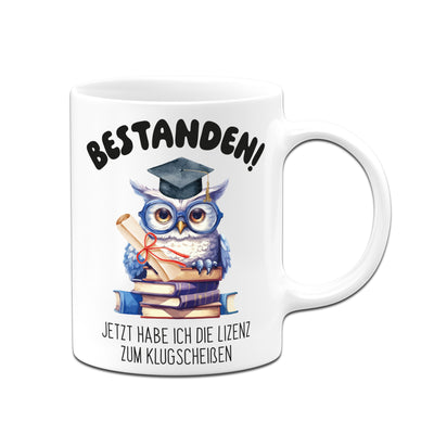 Tasse - Bestanden! Jetzt habe ich die Lizenz zum Klugscheißen