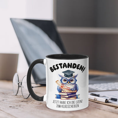Tasse - Bestanden! Jetzt habe ich die Lizenz zum Klugscheißen