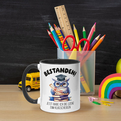 Tasse - Bestanden! Jetzt habe ich die Lizenz zum Klugscheißen