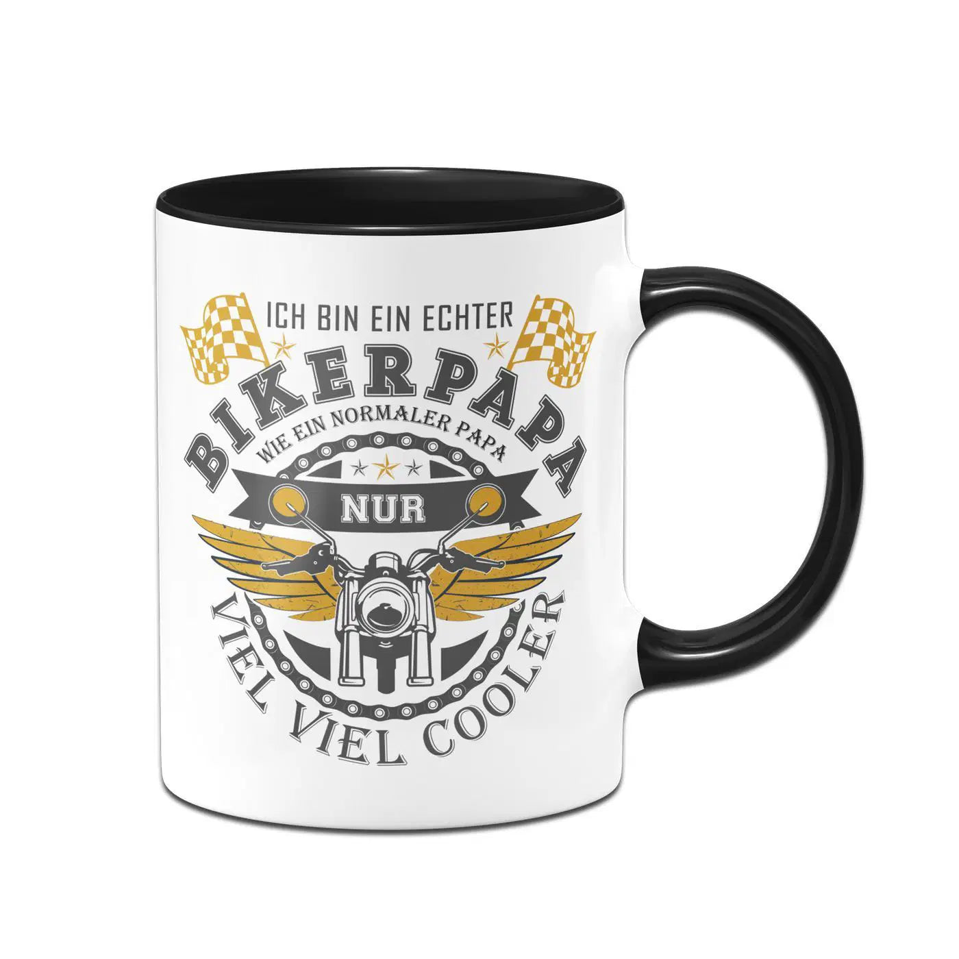 Bild: Motorrad Tasse - Ich bin ein echter Biker Papa Geschenkidee