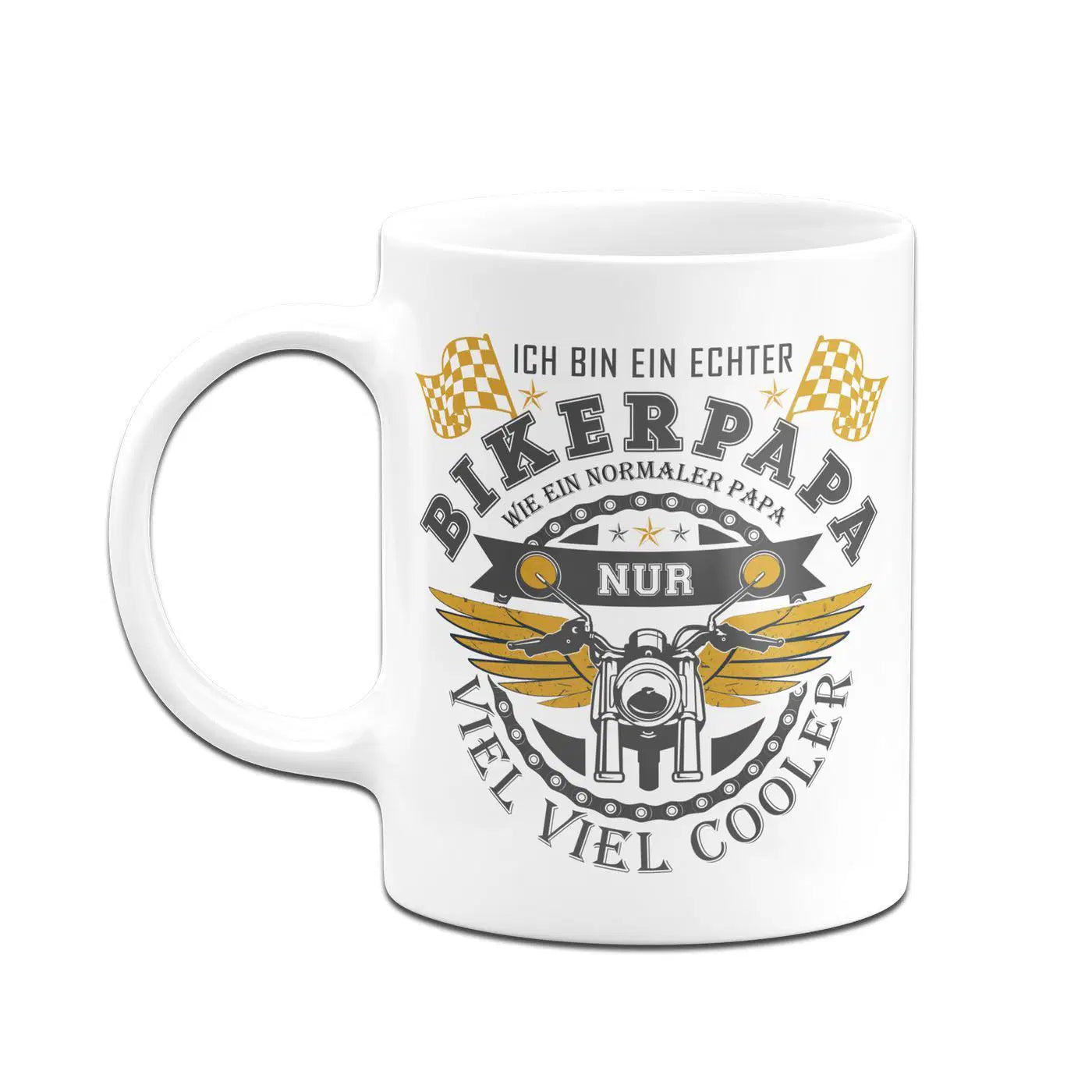 Bild: Motorrad Tasse - Ich bin ein echter Biker Papa Geschenkidee