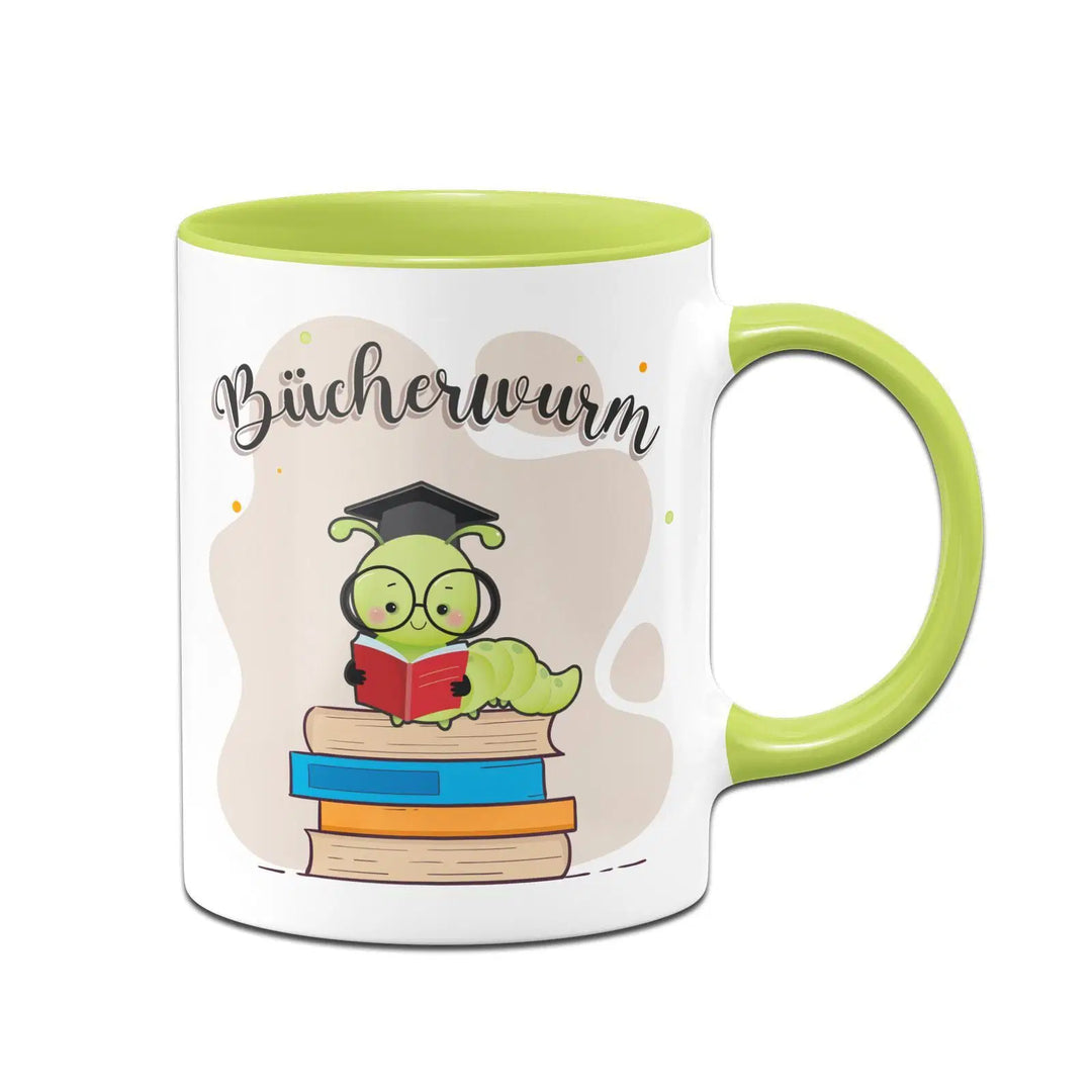 Bücherwurm-Tasse als Geschenk: Gemütliche Pause mit Kaffee oder Tee – Tassenbrennerei