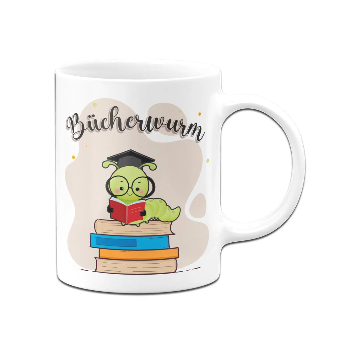 Bücherwurm-Tasse als Geschenk: Gemütliche Pause mit Kaffee oder Tee – Tassenbrennerei