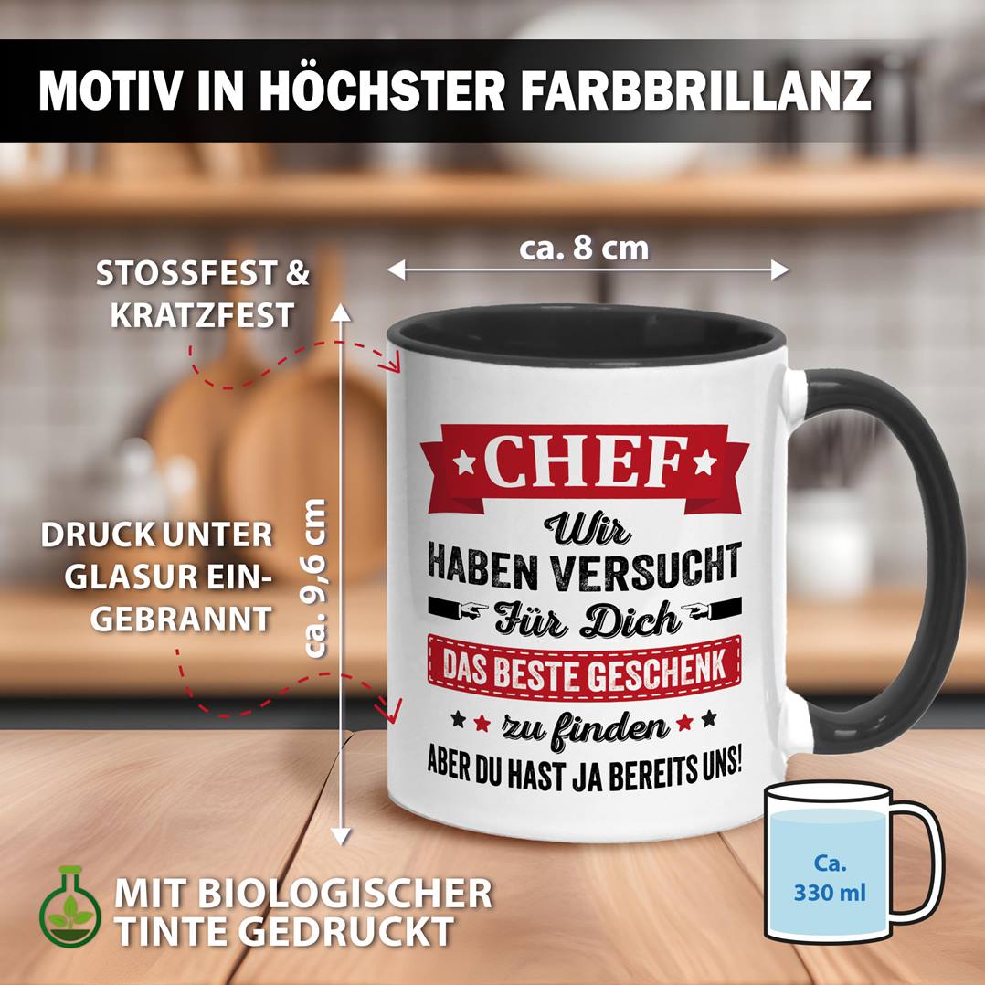 Tasse - Chef wir haben versucht für Dich das beste Geschenk zu finden. Aber Du hast ja bereits uns!