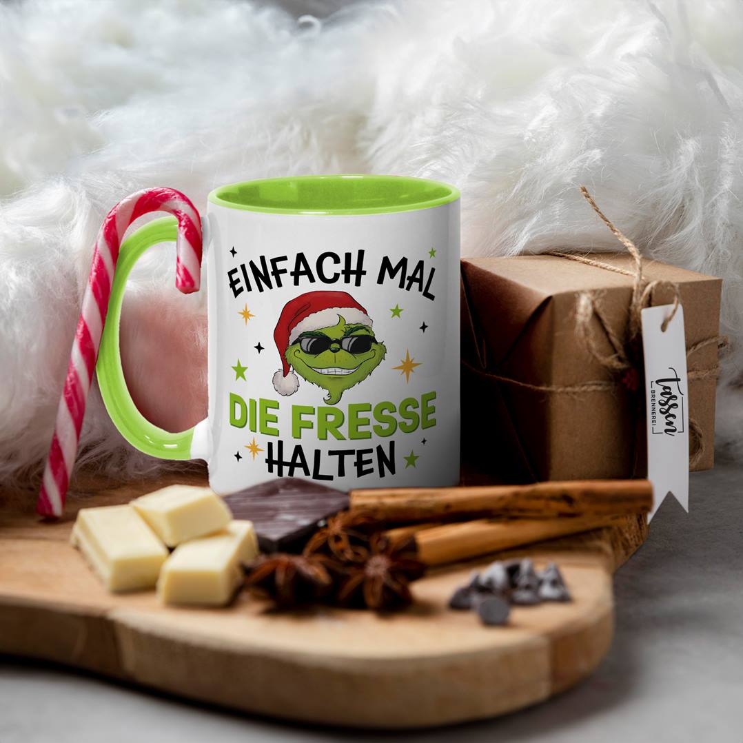 Tasse - Cooler Grinch - Einfach mal die Fresse halten