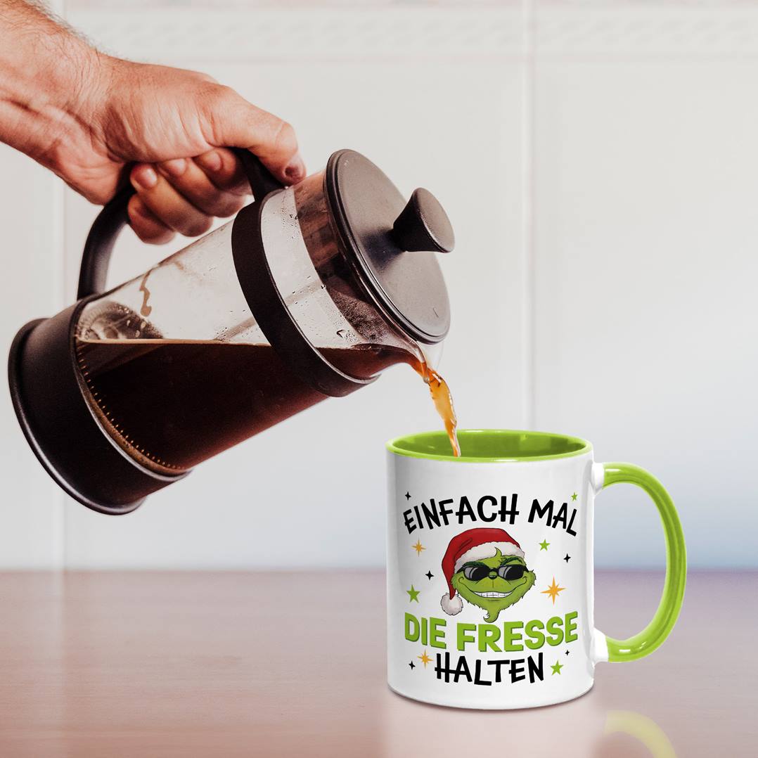 Tasse - Cooler Grinch - Einfach mal die Fresse halten